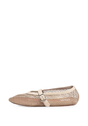 Alaïa Pre-Owned fishnet ballet flats - White