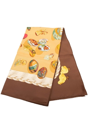Hermès Pre-Owned 20th Century Couvee d Hermes Silk Scarf 90 scarves - Orange