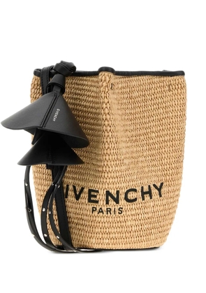Givenchy mini Span logo-print bucket bag - Neutrals