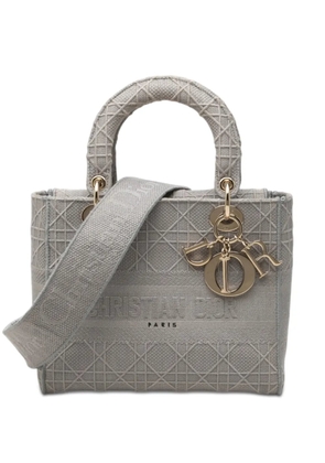 Christian Dior Pre-Owned 2020 Medium Canvas Cannage Lady D Lite satchel - Grey