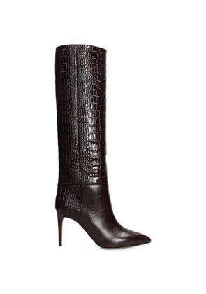 Paris Texas croc-effect leather boots - Brown