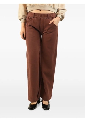 Brunello Cucinelli Vintage wide-leg cotton trousers - Brown