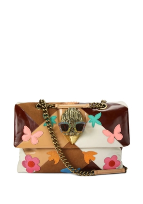 Kurt Geiger London Kensignton flowers-patch shoulder bag - Brown
