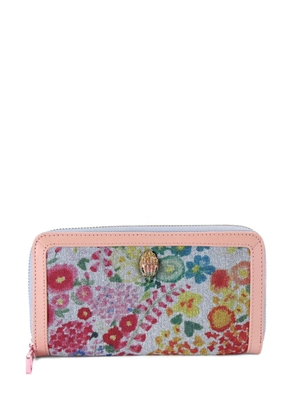 Kurt Geiger London Shoreditch floral-print wallet - Blue