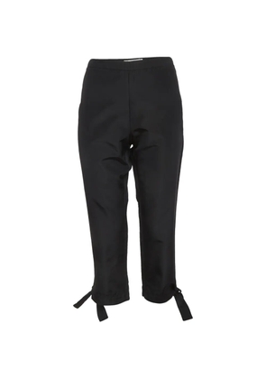 Christian Dior Pre-Owned bow-detail cropped trousers - Black