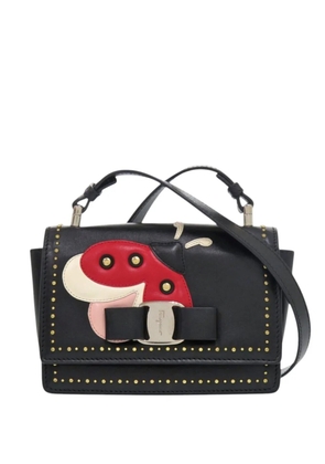 Ferragamo Pre-Owned 2020-2026 Studded Leather Ladybug Vara Bow crossbody bag - Black