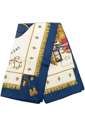 Hermès Pre-Owned 20th Century Vue Du Carrosse De La Galere La Reale Silk Scarf 90 scarves - White