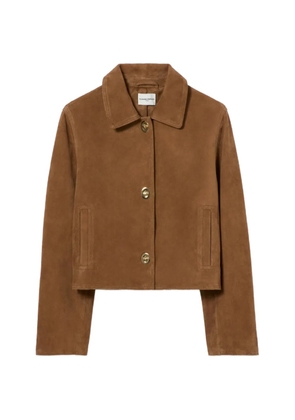 Claudie Pierlot turn-lock leather jacket - Brown