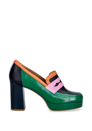Fly London platform leather pumps - Green