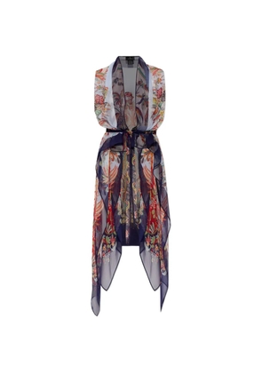 ETRO paisley-print sleeveless jacket - Blue