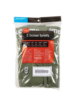 Supreme x Hanes® logo-print boxer briefs (set of two) - Green