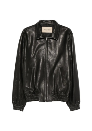 Valentino Garavani zip-up leather jacket - Black