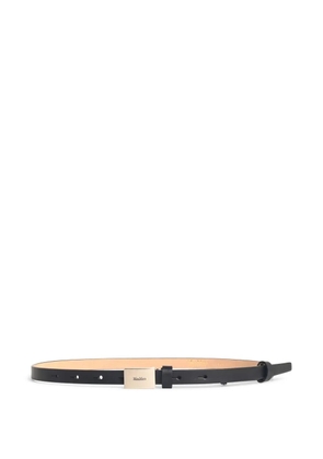 Max Mara leather logo-buckle belt - Black