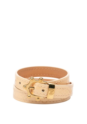 Louis Vuitton Pre-Owned 2004 Monogram Vernis Triple Tour Wrap Bracelet costume bracelet - Brown