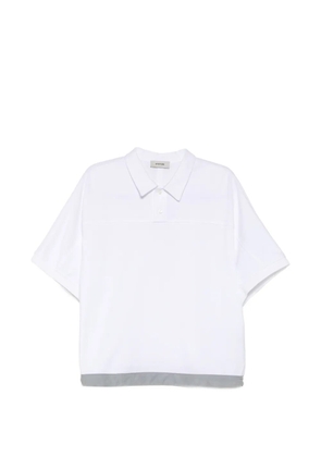 System colour-block polo shirt - White