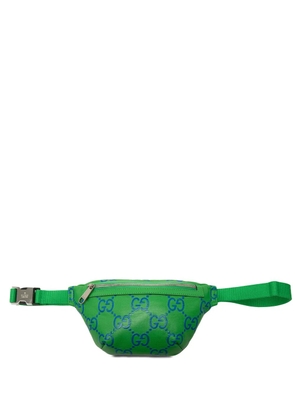 Gucci Pre-Owned 2016-2026 Bicolor GG Embossed Perforated Calfskin belt bag - Green