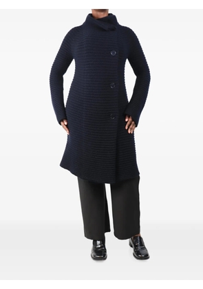 Jil Sander Pre-Owned ribbed cashmere coat - Blue