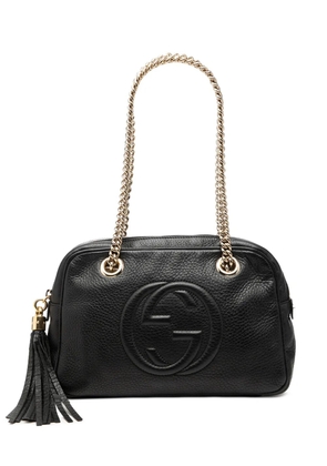 Gucci Pre-Owned 2000-2015 Pebbled Leather Soho Chain Zip shoulder bag - Black