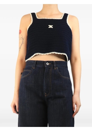 Celine Pre-Owned Triomphe crochet top - Blue