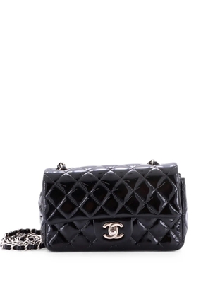 CHANEL Pre-Owned Classic Single Flap Bag Quilted Patent Mini crossbody bag - Black