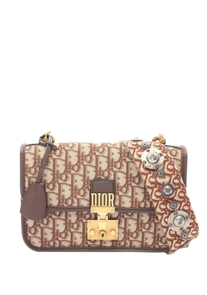 Christian Dior Pre-Owned 2010-2026 Oblique Canvas DiorAddict Flap crossbody bag - Brown