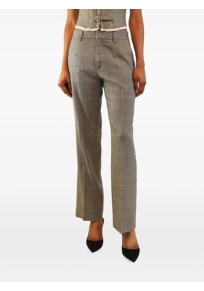 Alessandra Rich straight-leg wool trousers - Grey