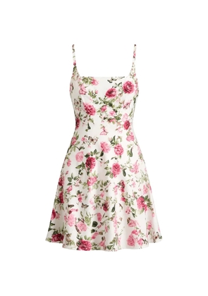 alice + olivia Julia mini floral-print dress - White