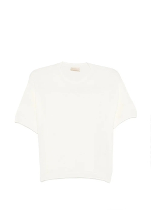 MOMONÌ short-sleeved round-neck linen T-shirt - Neutrals