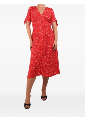 Rouje floral-print midi dress - Red