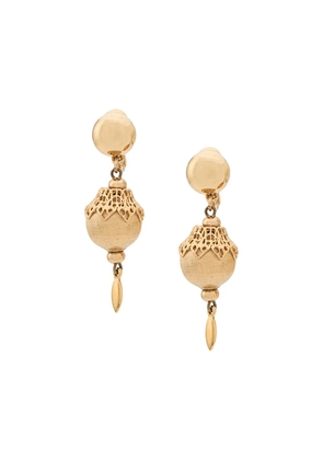 Monet Pre-Owned 1970's filigree ball clip-on earrings - Gold