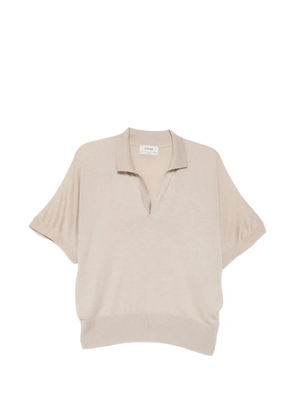System batwing-sleeves knitted top - Neutrals