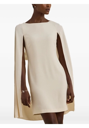 Lauren Ralph Lauren cape-overlay georgette mini dress - Neutrals