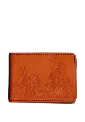 One Of These Days Just For A Moment embossed bifold wallet - Brown