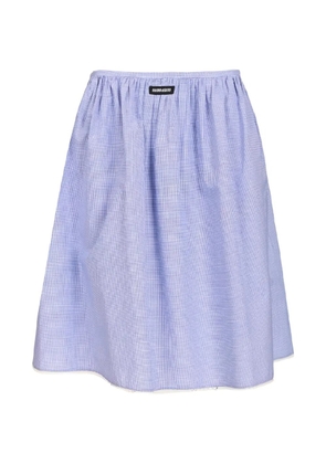 Miu Miu check-pattern midi skirt - Blue