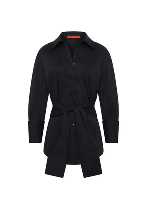 Simon Miller Inna poplin tie-waist shirt - Black