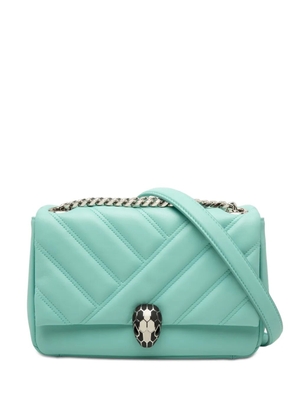 Bvlgari Pre-Owned 2010-2026 Small Leather Serpenti Cabochon crossbody bag - Blue