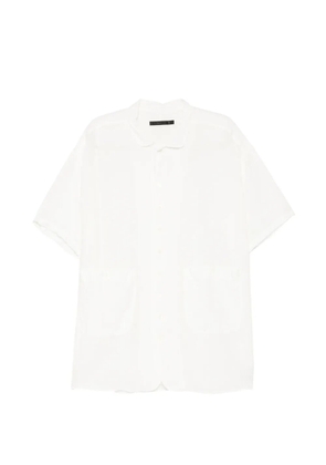 Klasica short-sleeve patch-pocket shirt - White