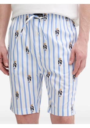 Polo Ralph Lauren Polo Bear stripe-print pajama bottoms - White