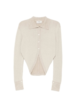 System curved-hem cardigan - Neutrals