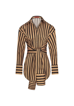 Simon Miller Inna tie-waist striped shirt - Black