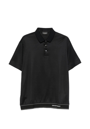 Emporio Armani logo-print polo shirt - Black