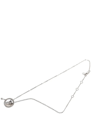 Christian Dior Pre-Owned 2000-2010 Brass Button Pendant Necklace costume necklace - Silver