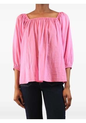 Rhode off-shoulder sheer blouse - Pink