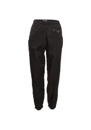 Prada Pre-Owned Re-Nylon Triangle logo track pants - Black