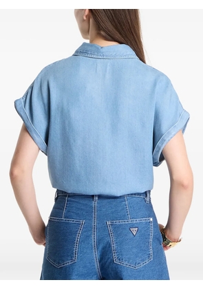 GUESS USA embroidered denim shirt - Blue