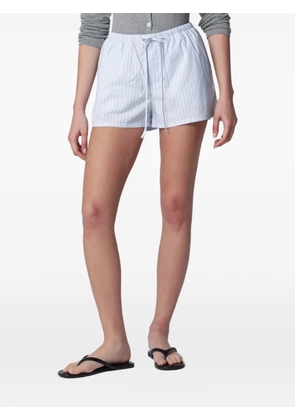 DUNST striped drawstring shorts - White