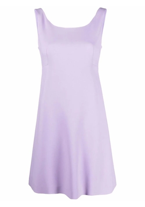 Moschino heart-button pleated mini dress - Purple