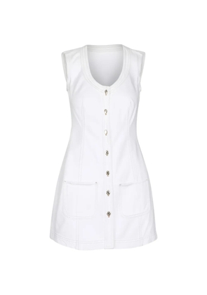 FRAME button-up sleeveless mini dress - White
