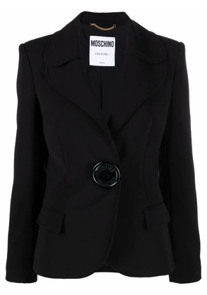 Moschino oversized-button tailored blazer - Black
