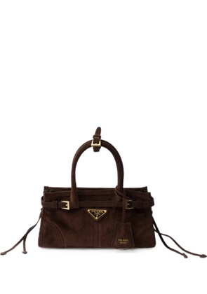 Prada Bonnie suede mini handbag - Brown